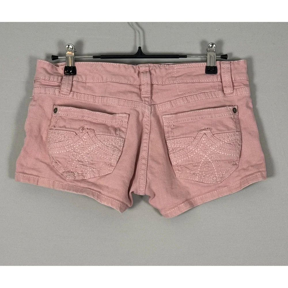 Unionbay Bootie Shorts Womens 5 Pink Excellent Y2K Grunge Stretch Denim